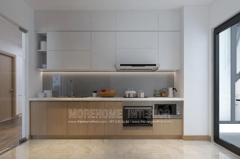 Trang trí nội thất phòng bếp chung cư, nhà phố với mẫu tủ bếp gỗ hiện đại Thiết kế phòng bếp, tủ bếp đẹp