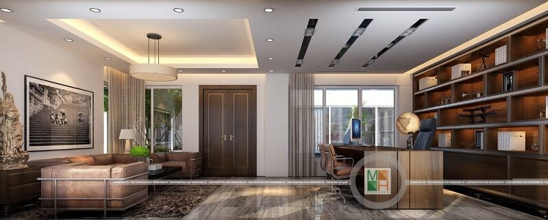 Mẫu thiết kế nội thất văn phòng công ty Đèo Cả đẹp mang đến vẻ đẹp hiện đại, sang trọng được tạo KTS tài năng của MoreHome