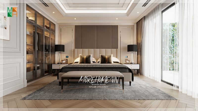 Thiết kế phòng ngủ vô cùng sang trọng với nội thất cao cấp phong cách hiện đại cho chung cư, nhà phố, biệt thự