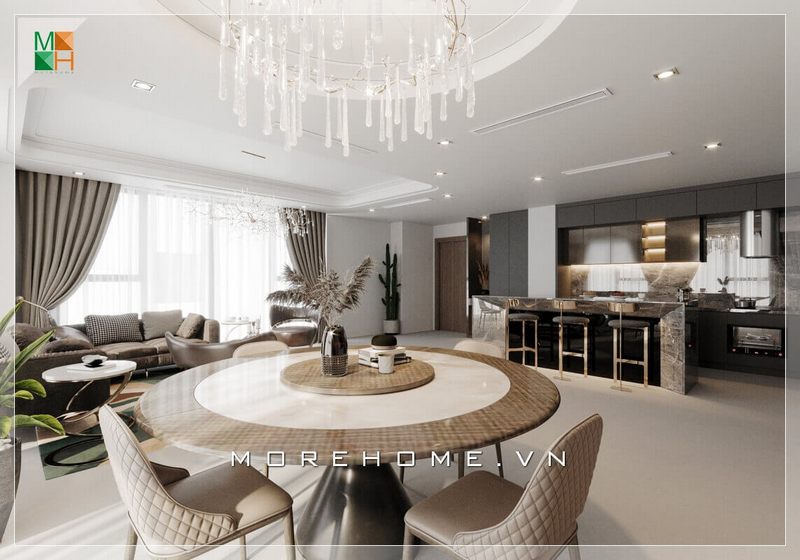 Bàn tròn 4 ghế có khả năng làm ấn tượng và sang trọng với họa tiết mặt bàn độc đáo cực kỳ hấp dẫn.